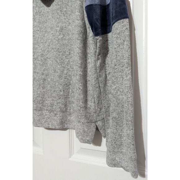 Hippie Rose Sweatshirt Pullover Hoodie Womens Large Blue Colorblock Super Soft - Picture 9 of 10